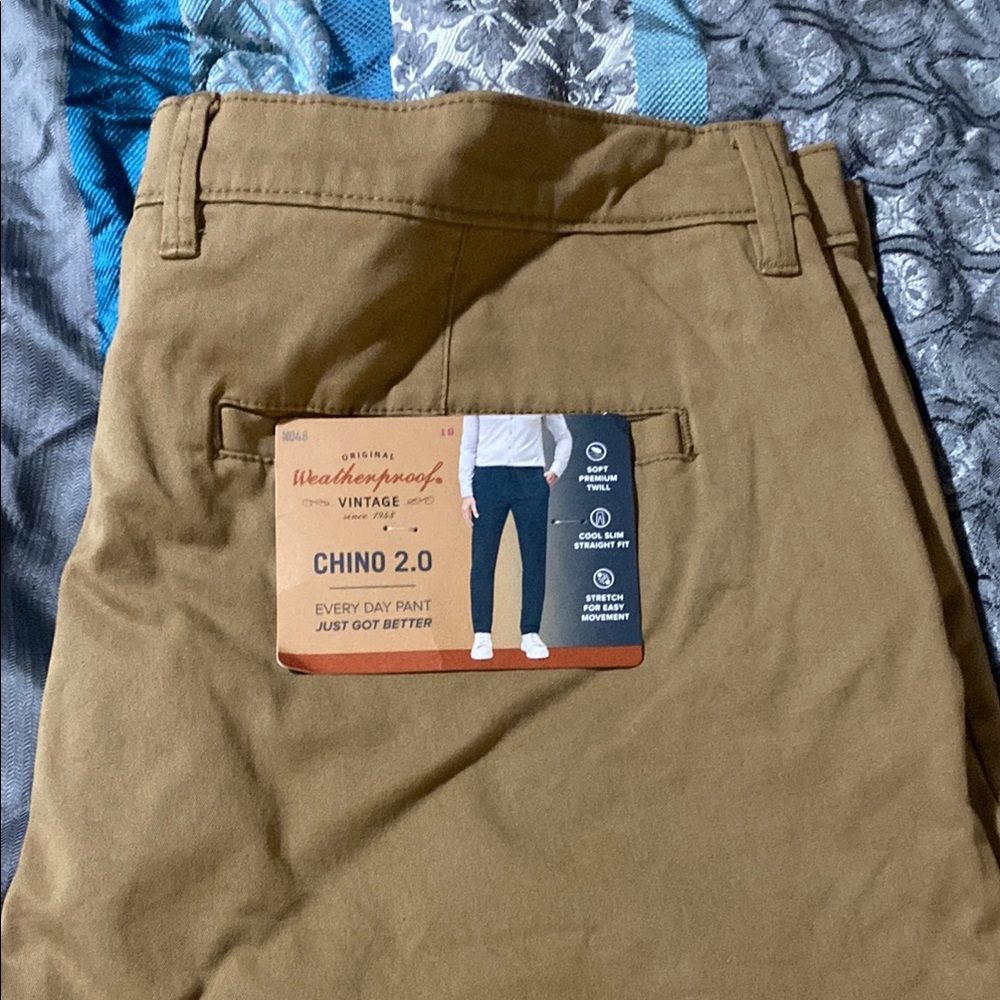 Weatherproof Tan Chinos Classic Straight-Leg